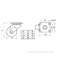 Mini 1-calowy 30 kg obrotowy talerz obrotowy TPU Caster